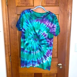Urban outfitters T-shirt dress custom tie-dyed